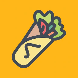 Malmö Falafel Expert app icon: a falafel wrap